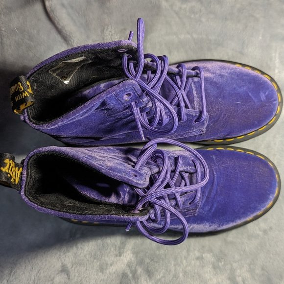 Doc Marten's 1460 Pascal boots - purple velvet - Picture 6 of 7